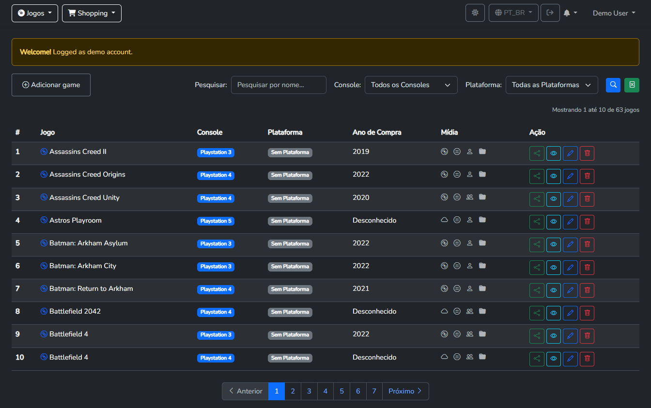 Game Library Dashboard