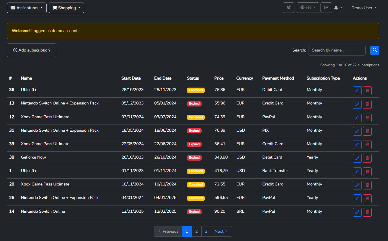 Subscription Manager